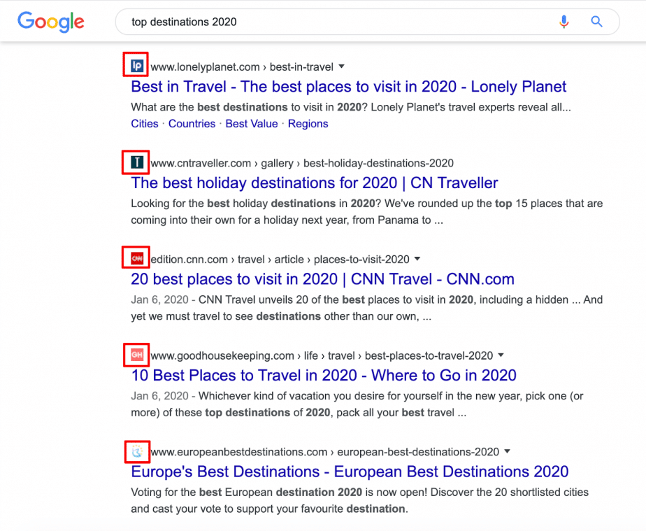 فاوآیکون گوگل